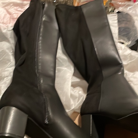 CHARTER WOMENS FAUX LEATHER BLOCK HEEL KNEE-HIGH BOOTS SIZE 11M NO BOX - Picture 5 of 7